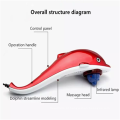 Multifuncional Dolphin Massager Red Light Massage Stick Martelo elétrico de massagem